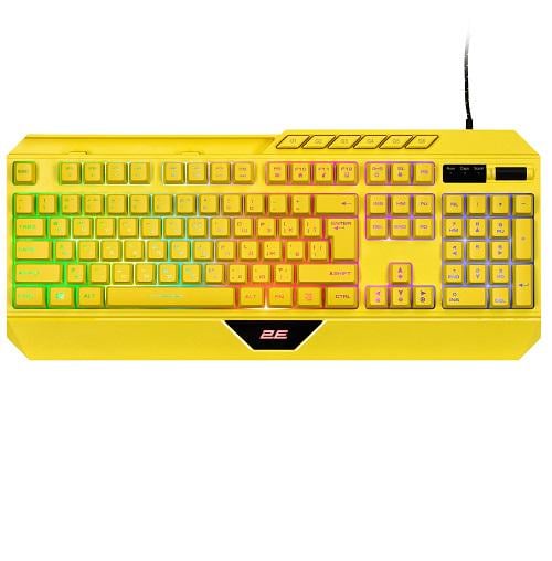 Клавиатура проводная игровая 2E KG315UYW Gaming RGB USB 2.0 ENG/Ukr Yellow (12910147)