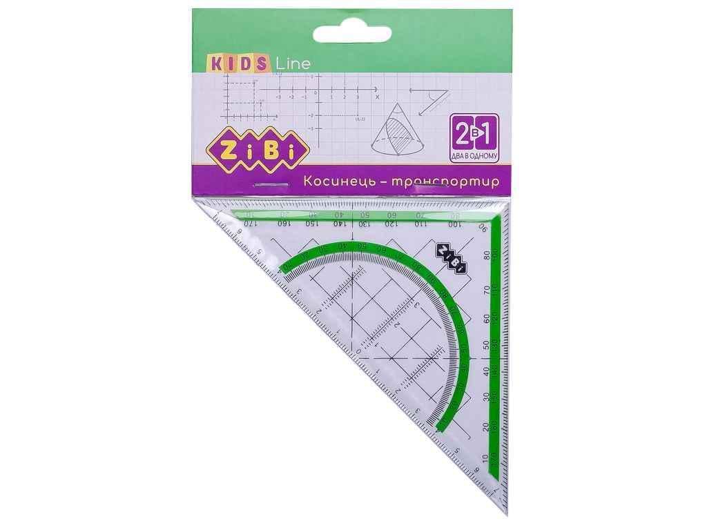 Косинець ZIBI KIDS Line ZB.5623-15 140 мм 2в1 90°/45° з салатовою смужкою (772530)
