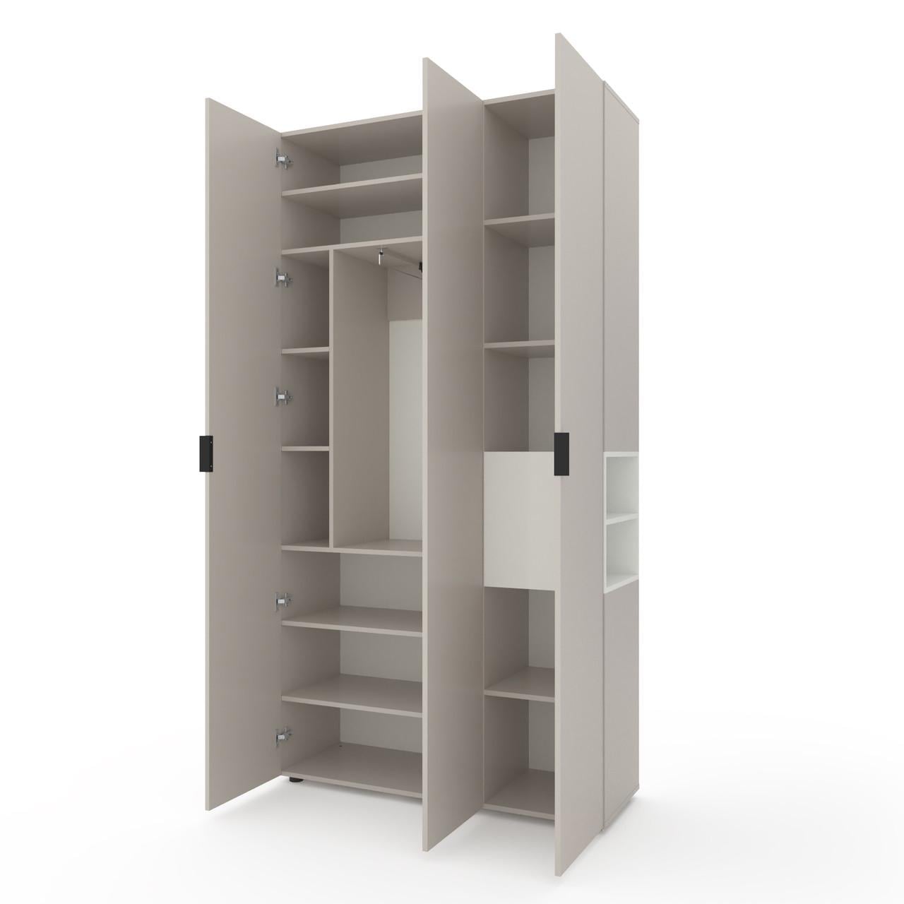 Шкаф Metkas Home A015R ЛДСП 1200x420x2300 мм Кашемир/Белый Снег