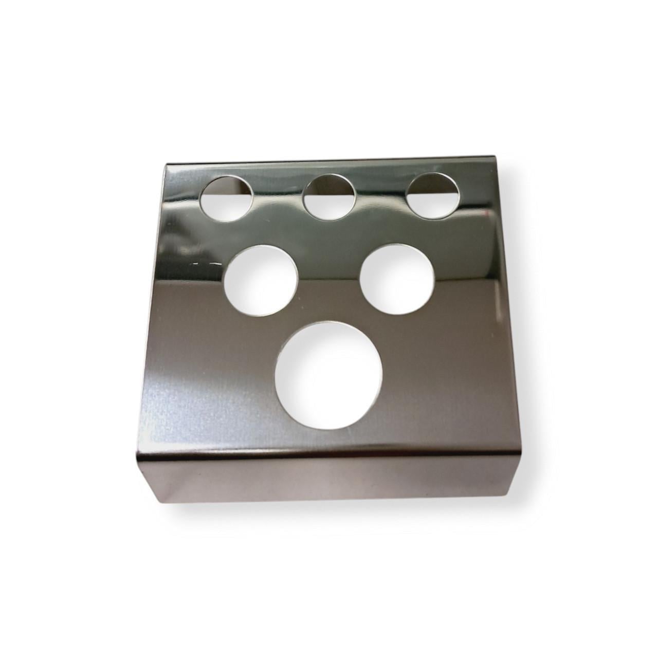 Подставка под колпачки для тату краски стальная 6 отверстий
