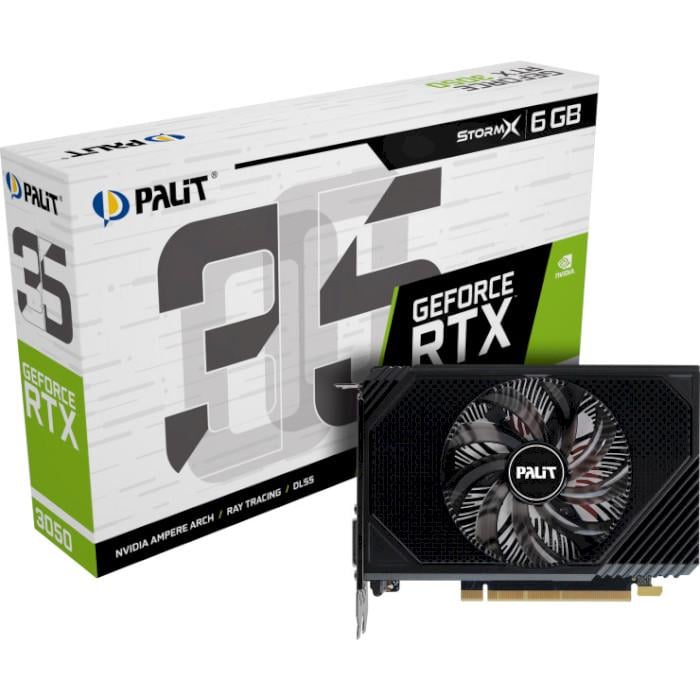 Видеокарта Palit GeForce RTX 3050 StormX 1492 МГц 6 GB (NE63050018JE-1072F)