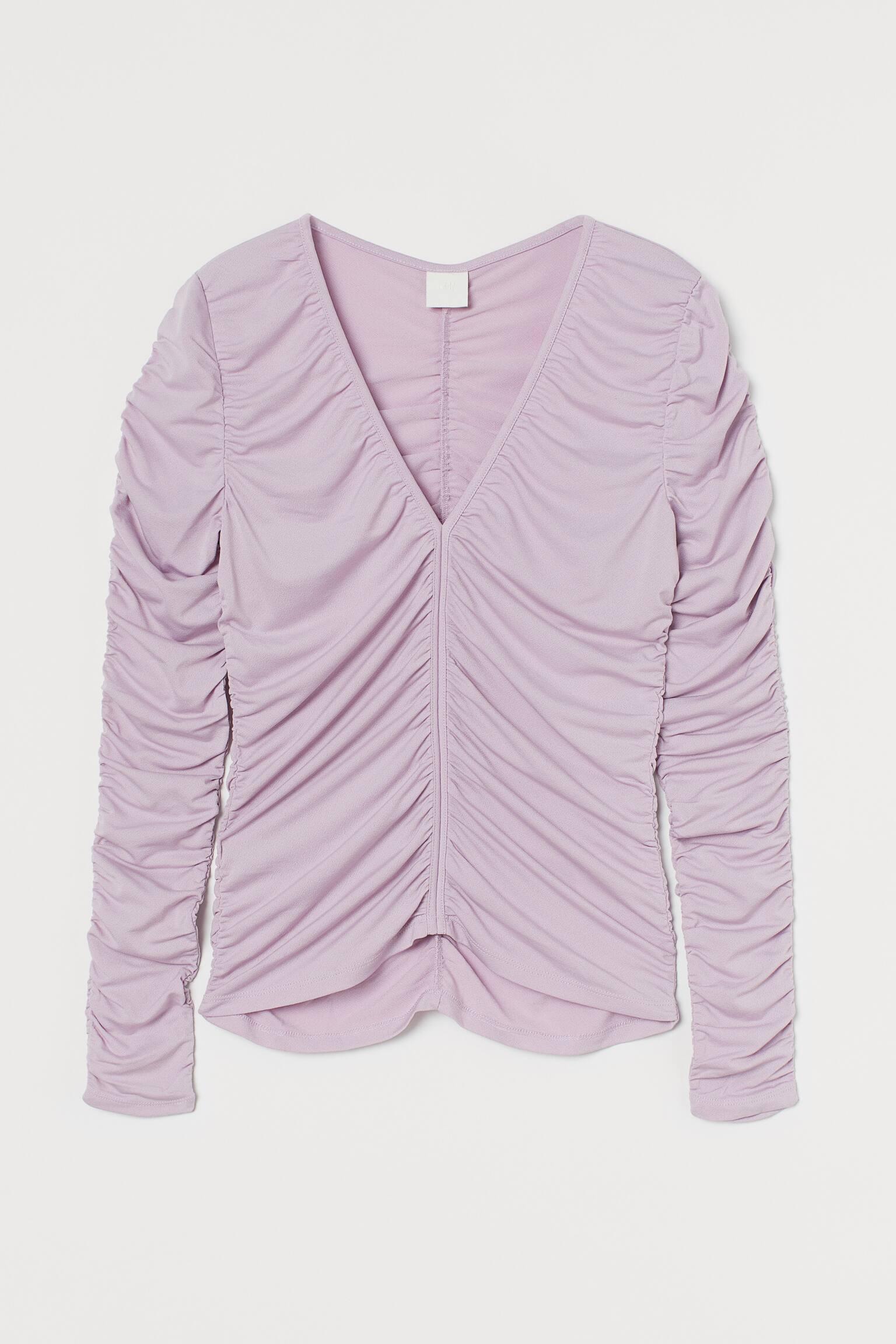 Блуза H&M L Бузковий (X3001923353)