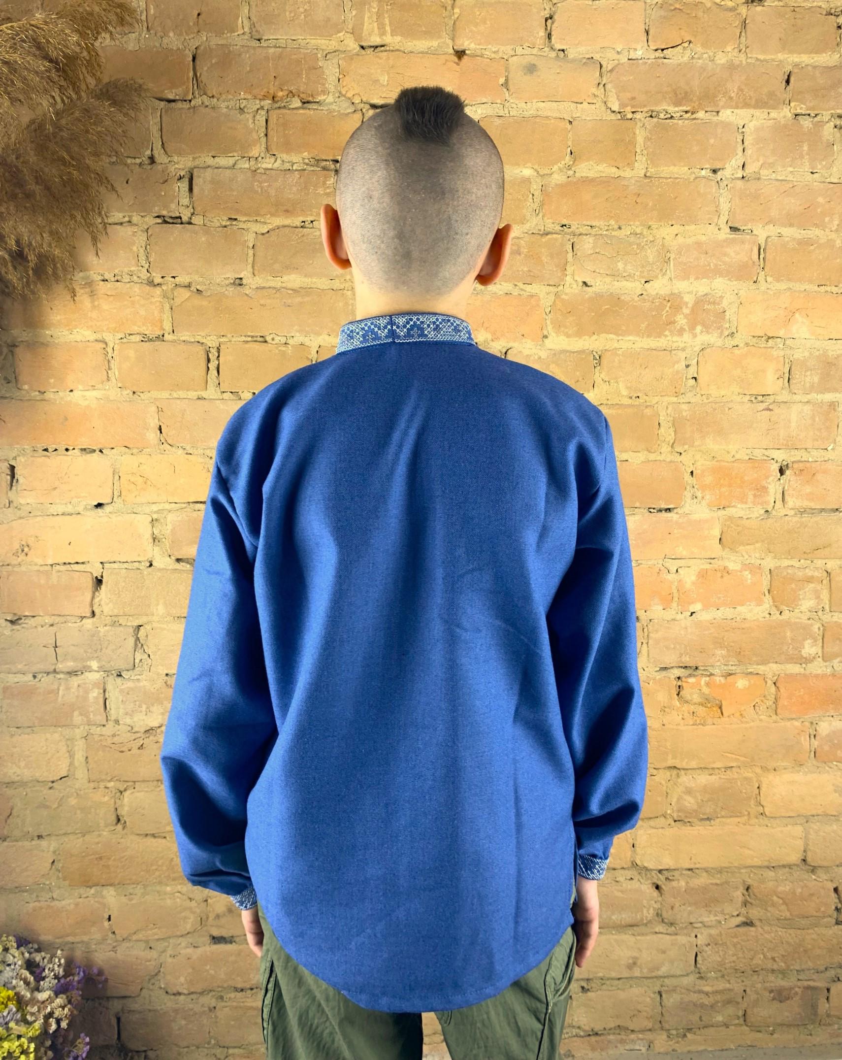 Вышиванка подростковая для мальчика Дерево жизни белая нить натуральная р. 44 (77122/44) - фото 3