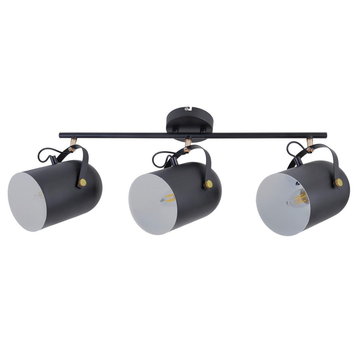 Светильник настенно-потолочный спот поворотный накладной Brille HTL-209/3 E27 BK