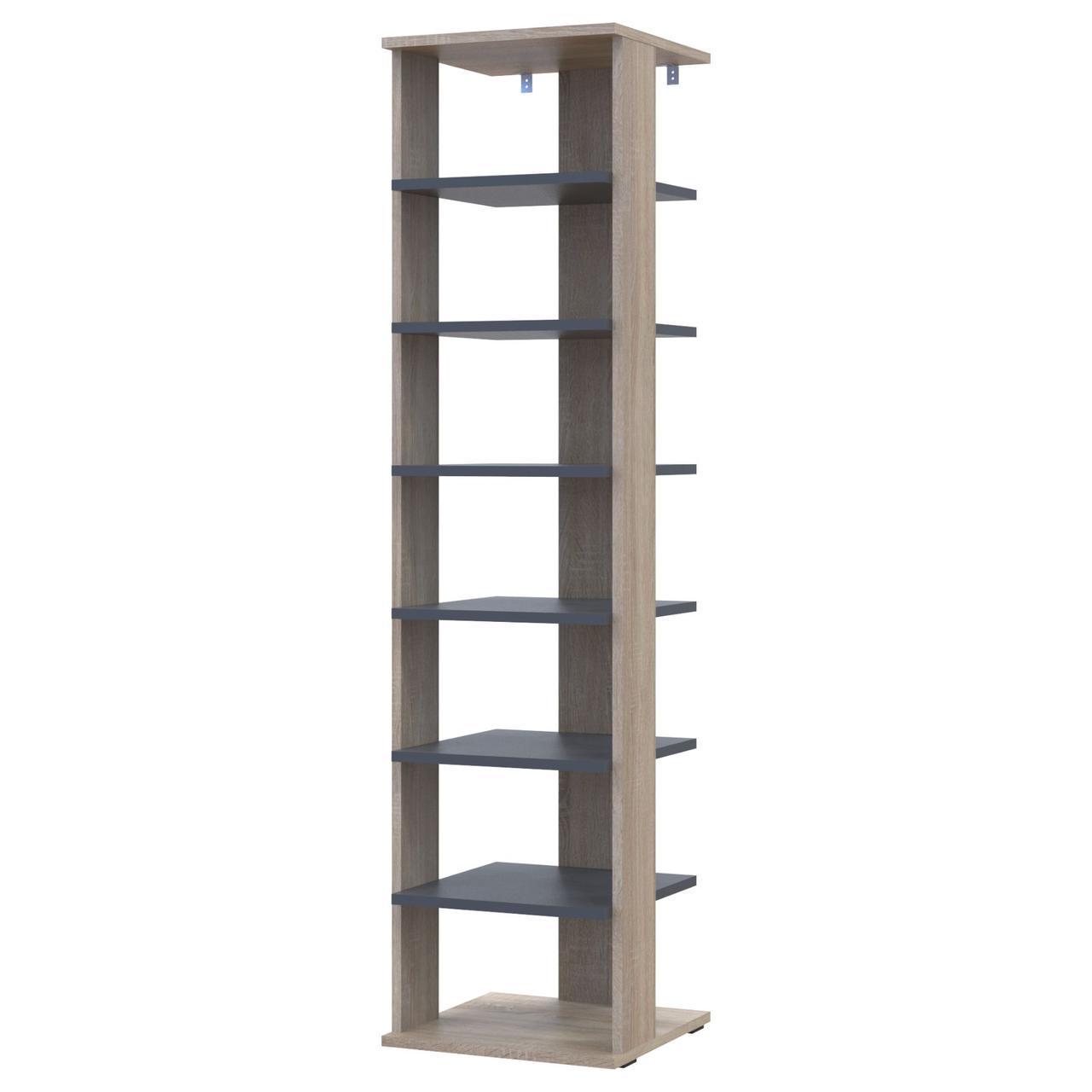 Полиця для взуття Doros Паоло 38,4х38,4х153,4 см Дуб сонома/Графіт (DRS-011438) - фото 4