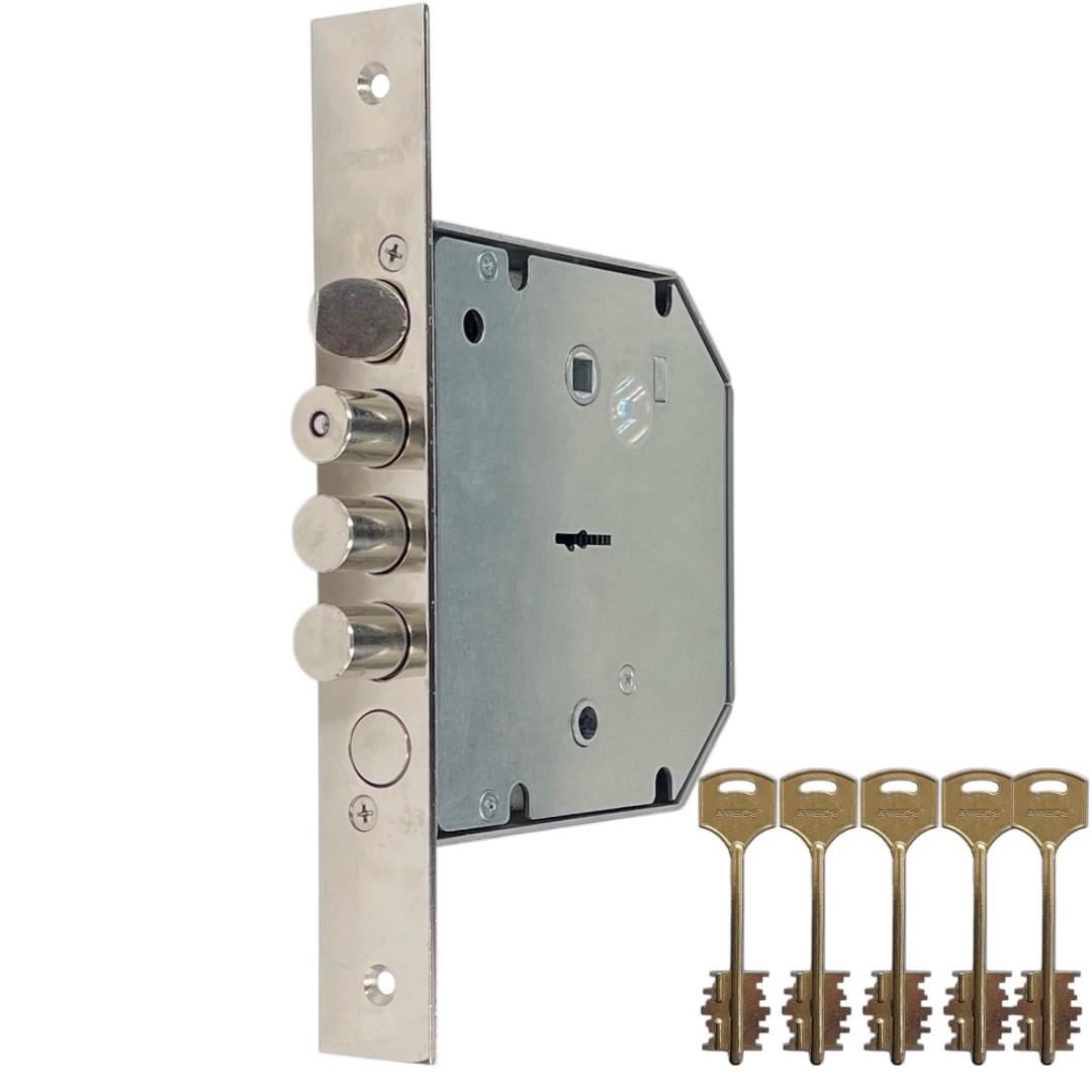Замок врізний Apecs T-21/S6-L-NI корпус 06.40 (37160365)