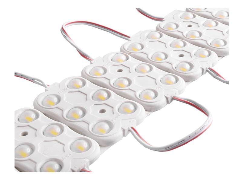 Світлодіодний модуль з лінзою SMD2835 6 LED 12В 1.44Вт IP65 6500К холодний білий (2454) - фото 2