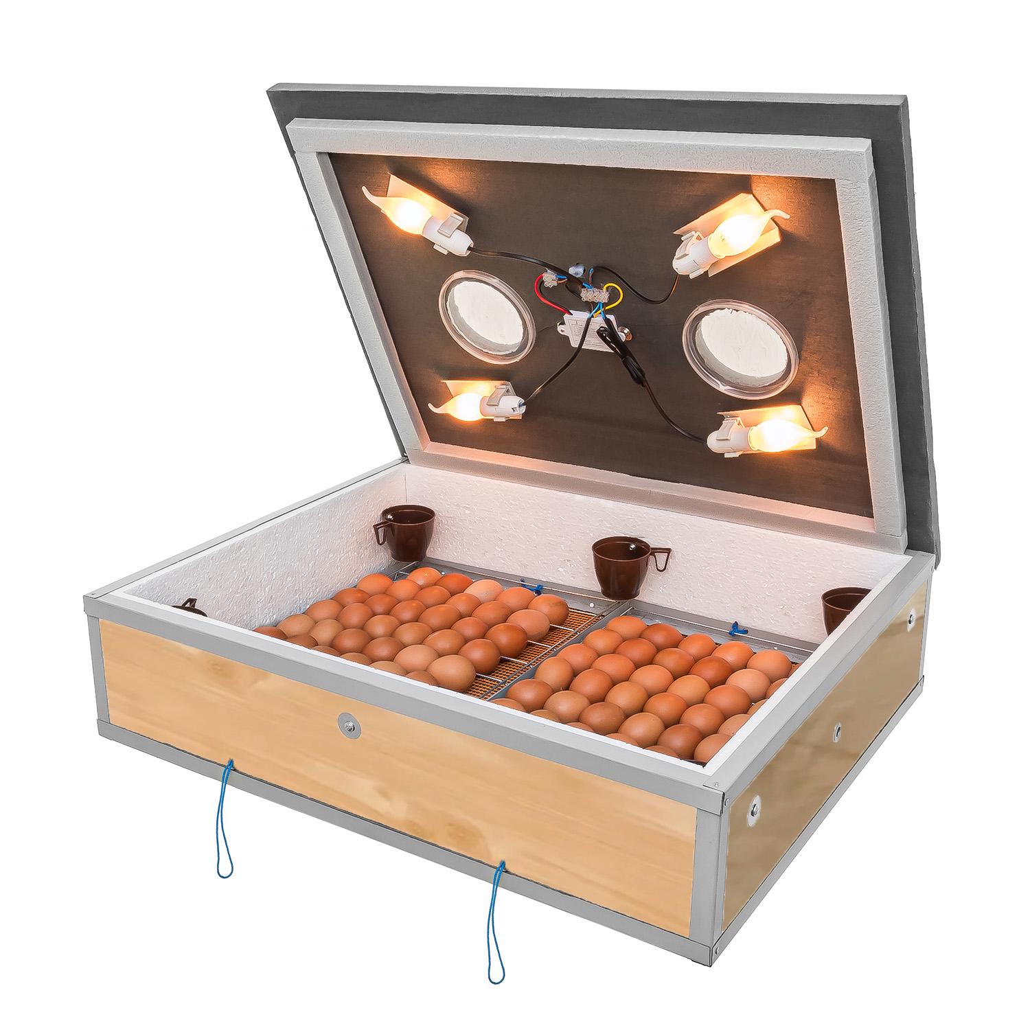 Інкубатор цифровий для яєць Наседка ІБ-140 з механічним переворотом у пластиковому корпусі на 140 яєць (86986)