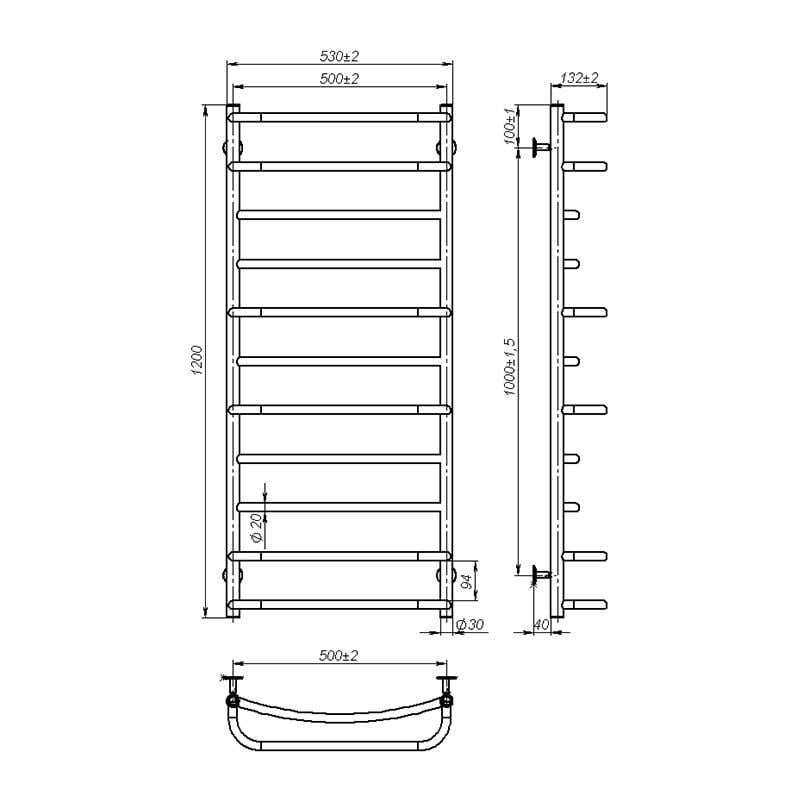 Рушникосушка Onlyheat Thera 500/1200/11 - фото 2