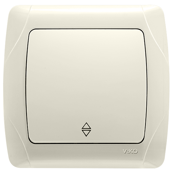 Вимикач одноклавішний прохідний Viko Carmen Кремовий (9056200404)