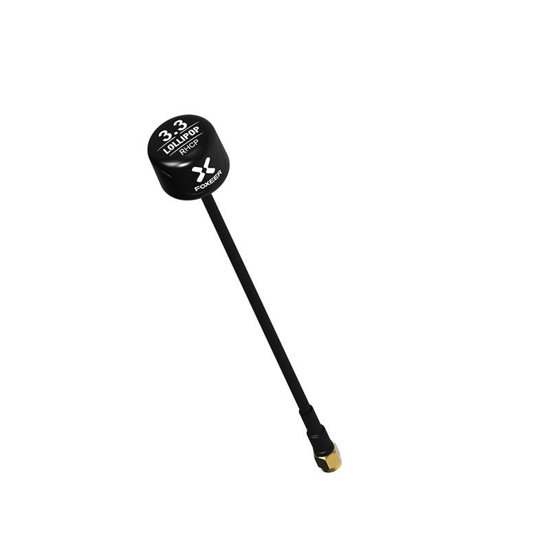 Антенна 3,3G RHCP Foxeer Lollipop 2Dbi SMA-Male прямой для FPV дронов Черный (00-00025887)