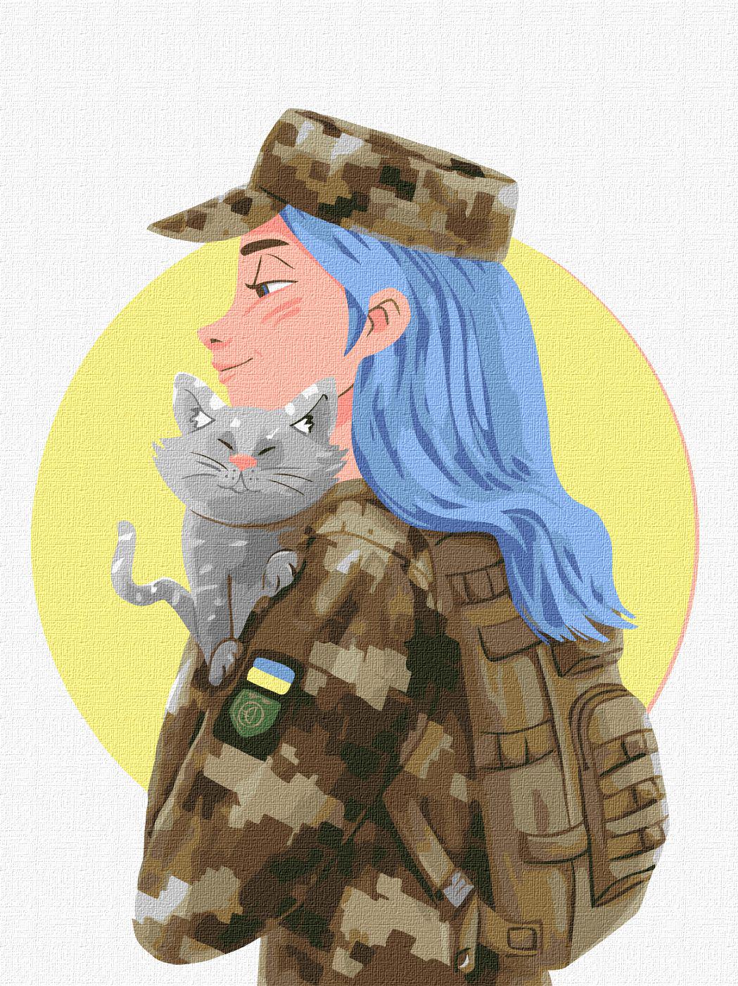 Картина по номерам Ідейка Пушистое спасение anastasiia.ole 30х40 см