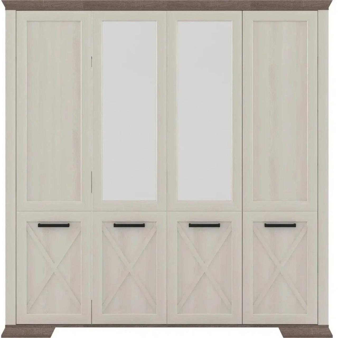 Шафа з дзеркалом Гербор Марсель SZF4D Ясен сніжний/Дуб сонома трюфель (GRB-1435)