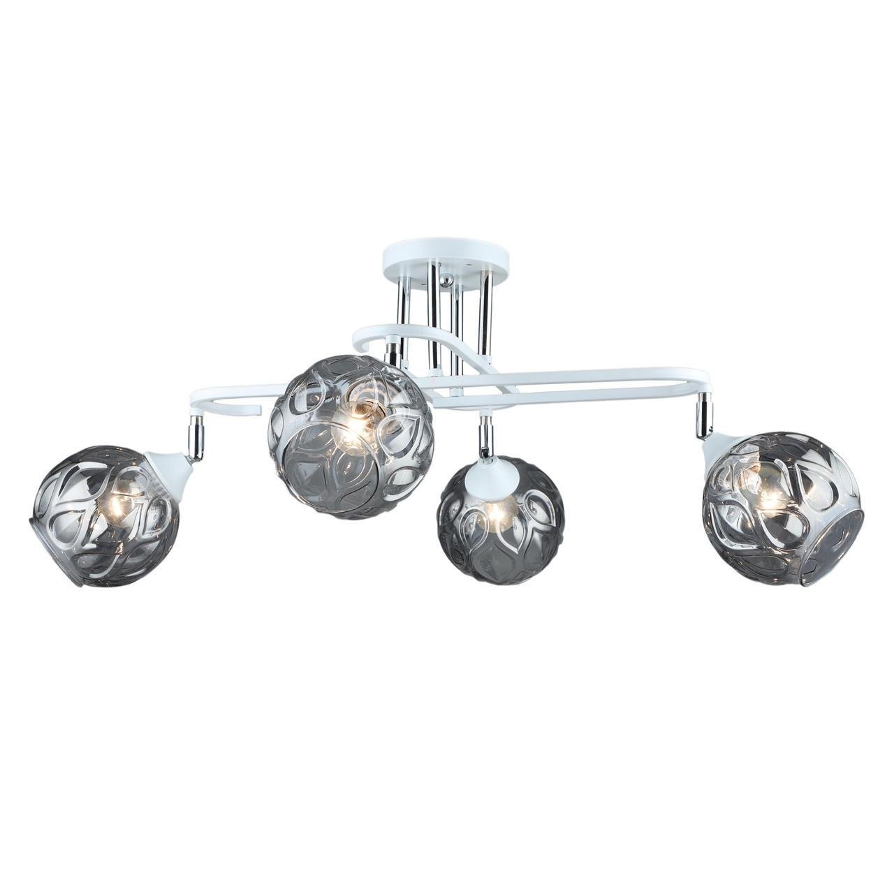 Люстра стельова Sirius на 4 плафони B A4071/4WT+CH Білий/Хром (B A4071/4WT+CH)