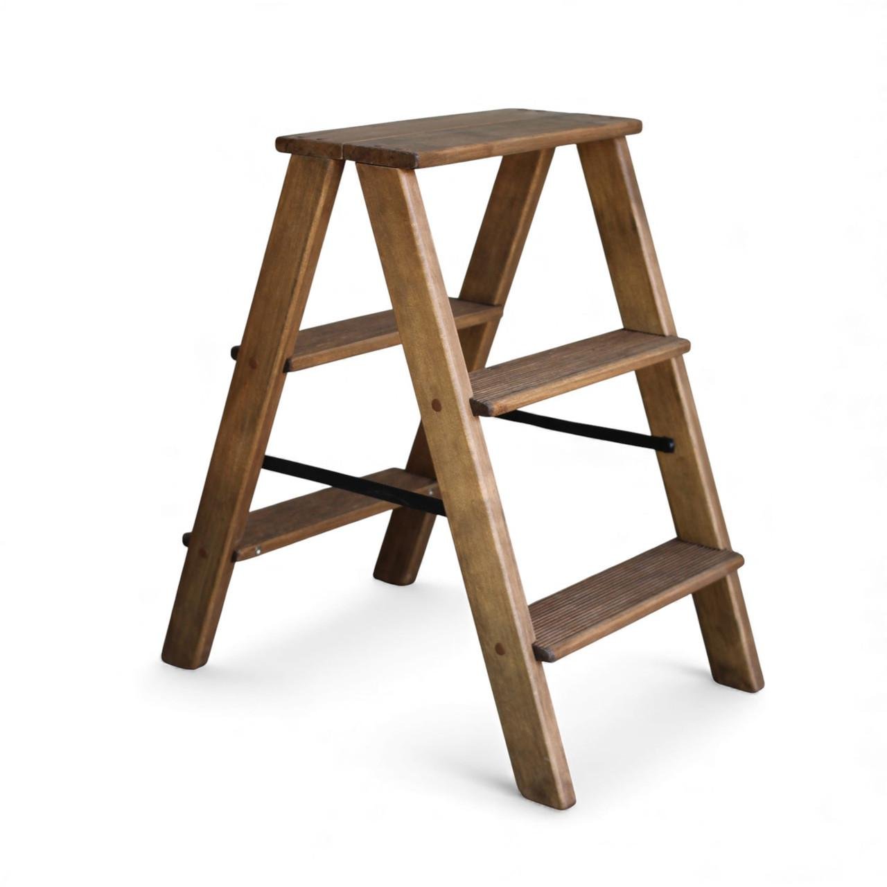 Табурет-лестница деревянный Студія Дерева Вільха Вестерн бытовой двусторонний 3 ступеньки Палисандр (31002896)