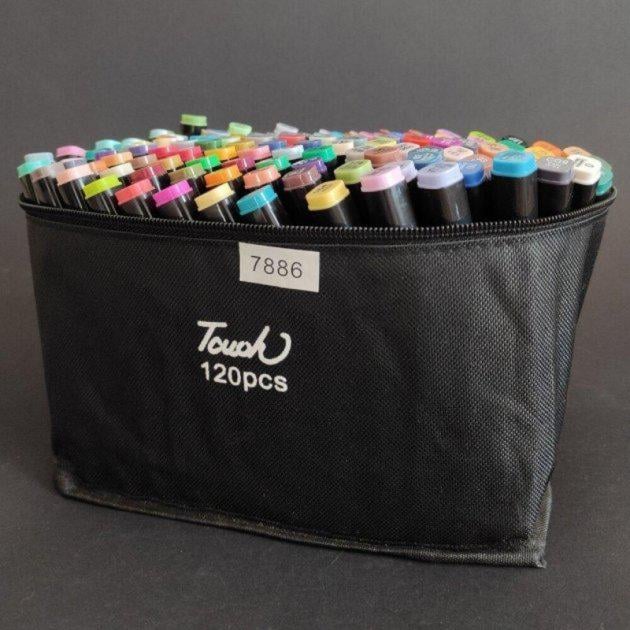 Набор двухсторонних маркеров Touch 120 шт. Разноцветный (73535735735) - фото 9