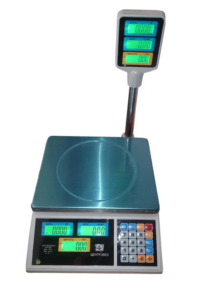 Торговые весы Центровес ВТЕ-30Т2ДВжк
