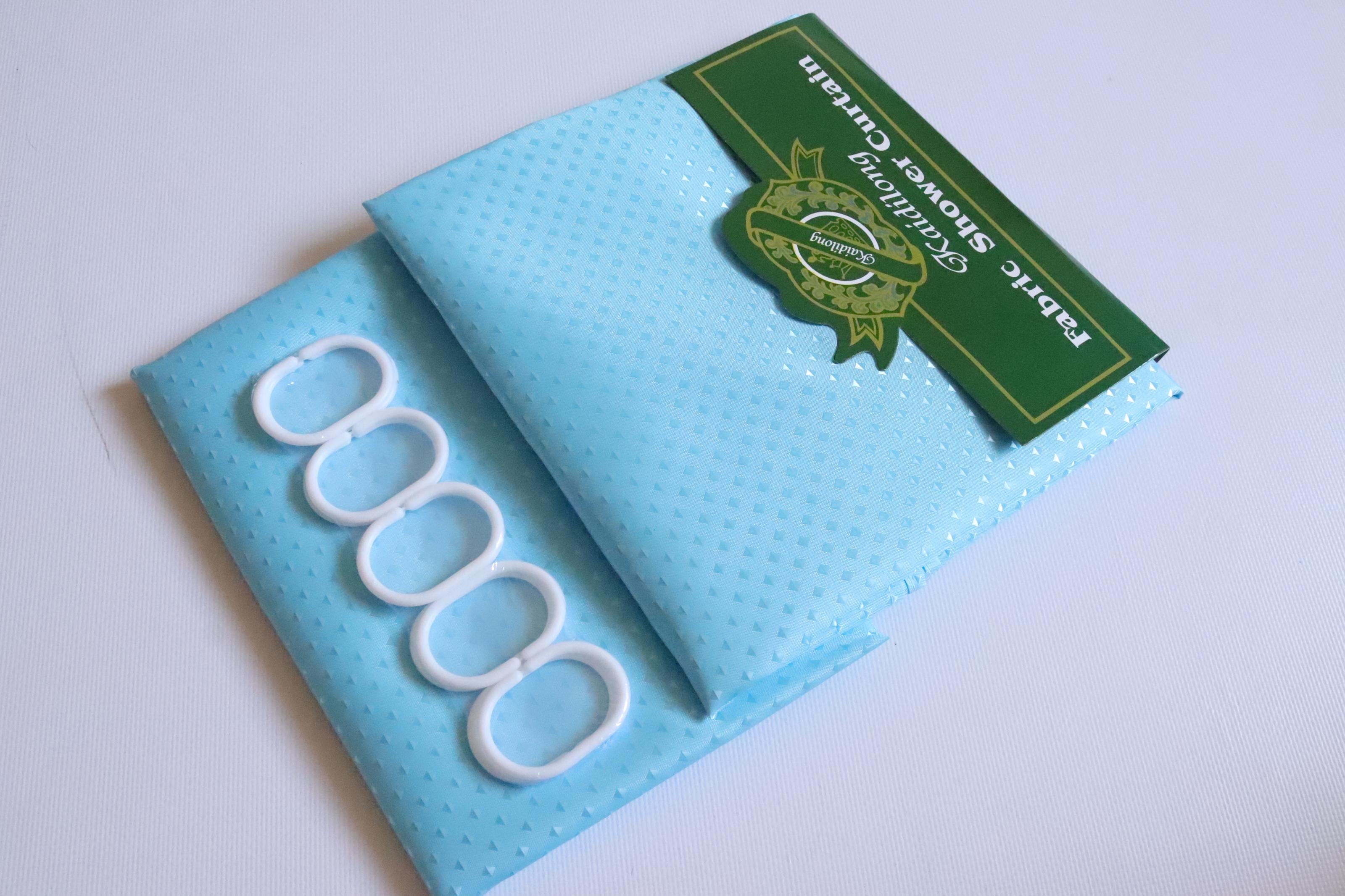Шторка для ванной однотонная 180x180 см Голубой (5214/lightblue)