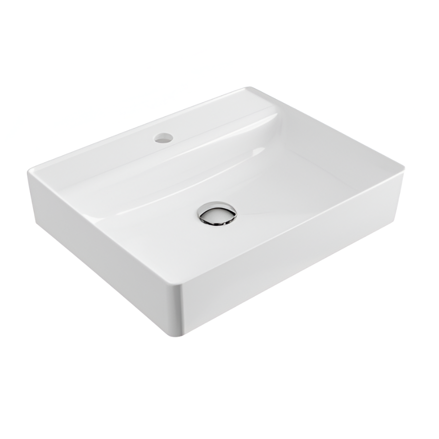 Раковина накладная Excellent Rima 2.0 CEEX.4901.500.WH 500x400 прямоугольная, белая глянцевая