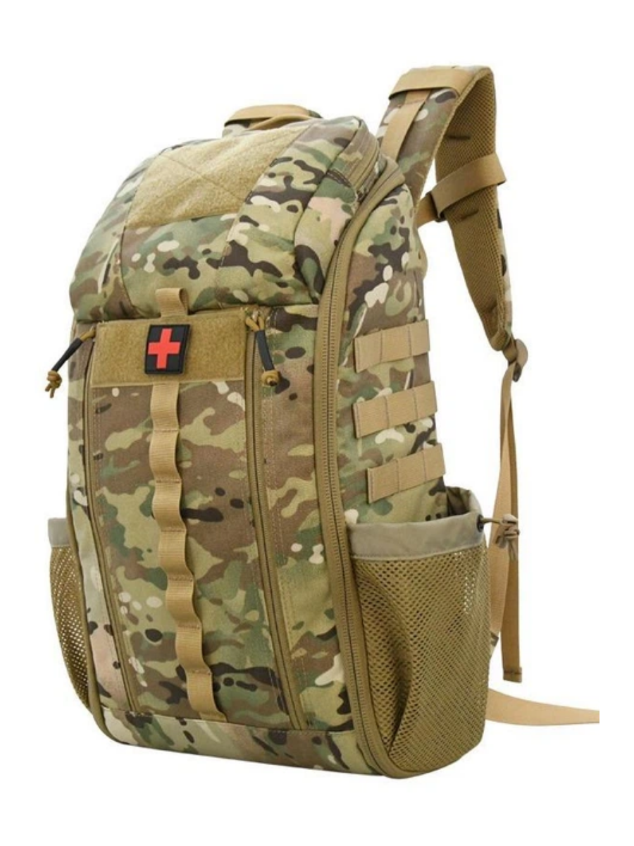 Рюкзак тактический медицинский MOLLE со съемными подсумками водонепроницаемый 40 л Мультикам (2659)