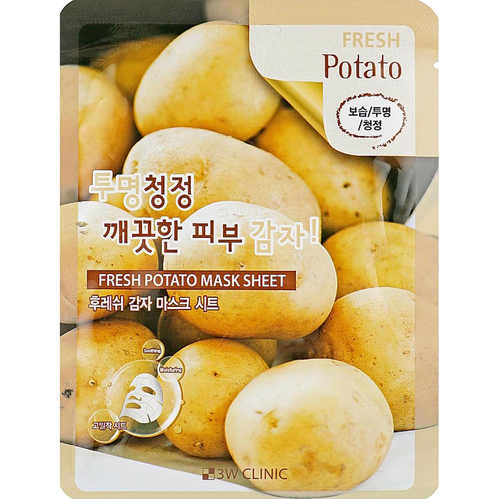 Маска для обличчя тканинна 3W Clinic Fresh Potato Mask Sheet з екстрактом картоплі 23 г (1495617211)