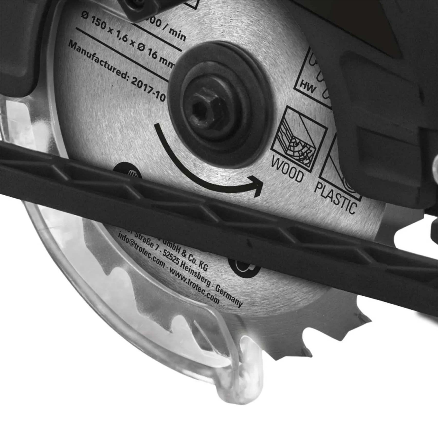 Пила циркулярна Trotec PCSS 10-20V акумуляторна з кейсом (4430000110) - фото 11 Пила циркулярна Trotec PCSS 10-20V акумуляторна з кейсом (4430000110) - фото 11