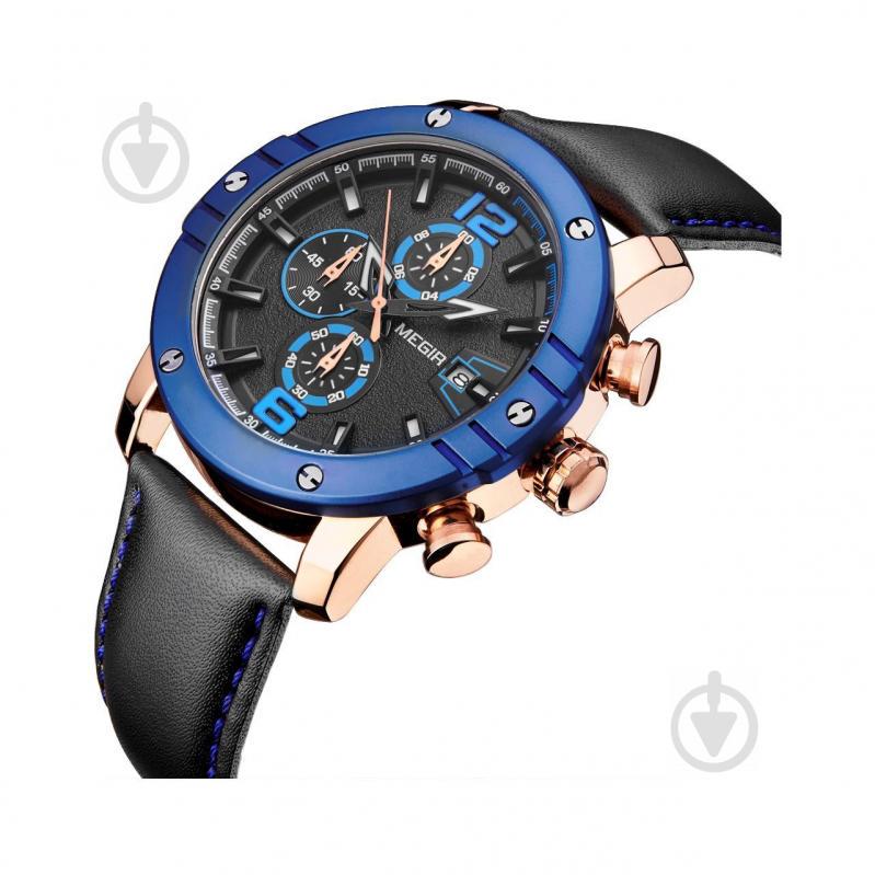 Годинник Megir Blue Black MG2046 (ML2046GREBK-1N2) - фото 2