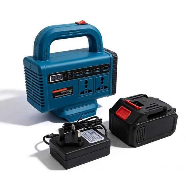 Інвертор акумуляторний портативний 48V DC/AC 110-220V з LED-ліхтарем USB Type-C та цифровим дисплеєм