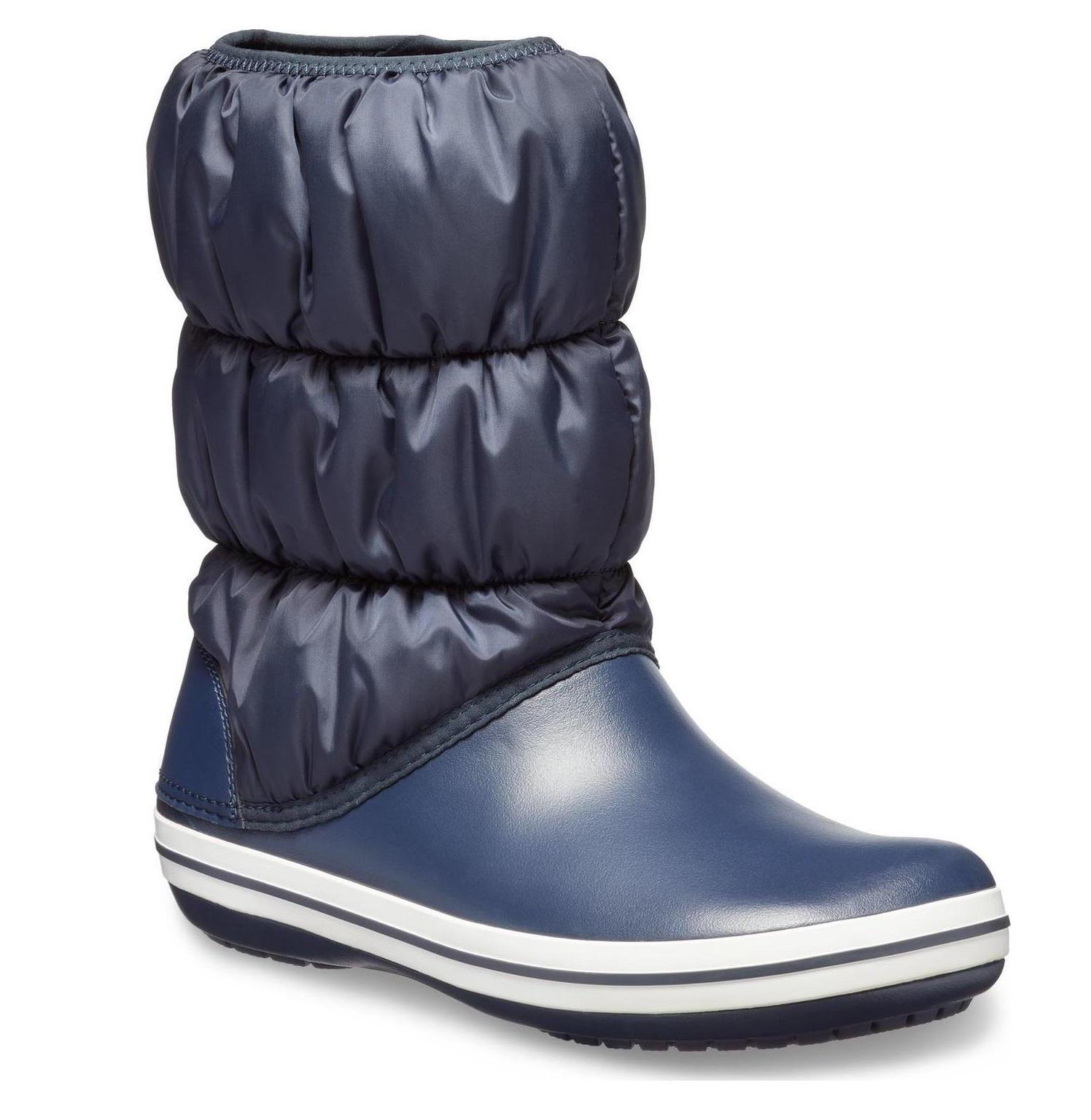 Дутики женские Crocs Winter Puff Boot M5W7 р. 37-24 см Navy/White (14614) - фото 2