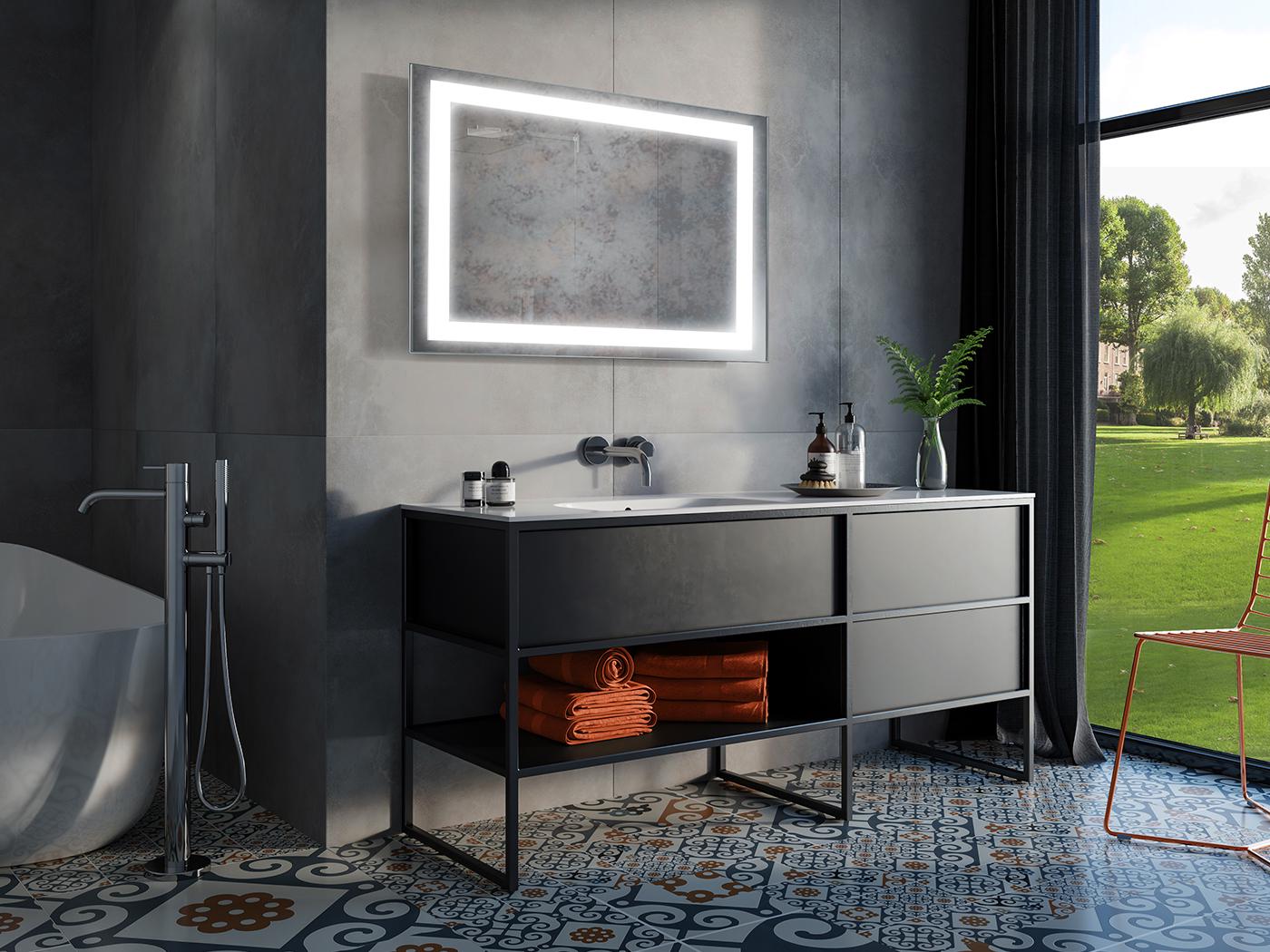 Зеркало Dim Dzerkal TRECIA с LED-подсветкой 50х70 см (8913)