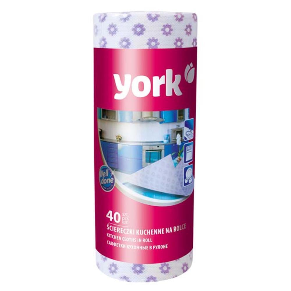 Кухонні серветки York Lux в рулоні 40 шт. Кухонні серветки York Lux в рулоні 40 шт.
