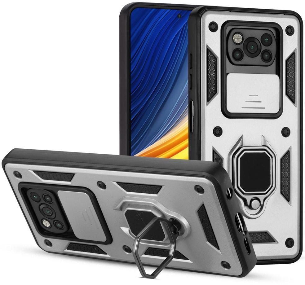 Чехол с защитой камеры 3DGuard Xiaomi Poco X3 Silver (32489-59)