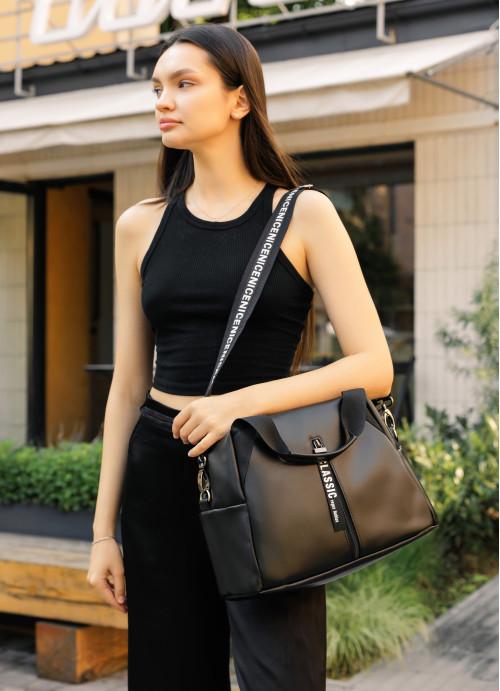 Жіноча сумка спортивна Sambag Чорний (7670371625)