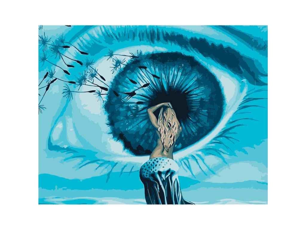 Картина по номерам Strateg Пронзительный глаз 40х50 см (DY039)