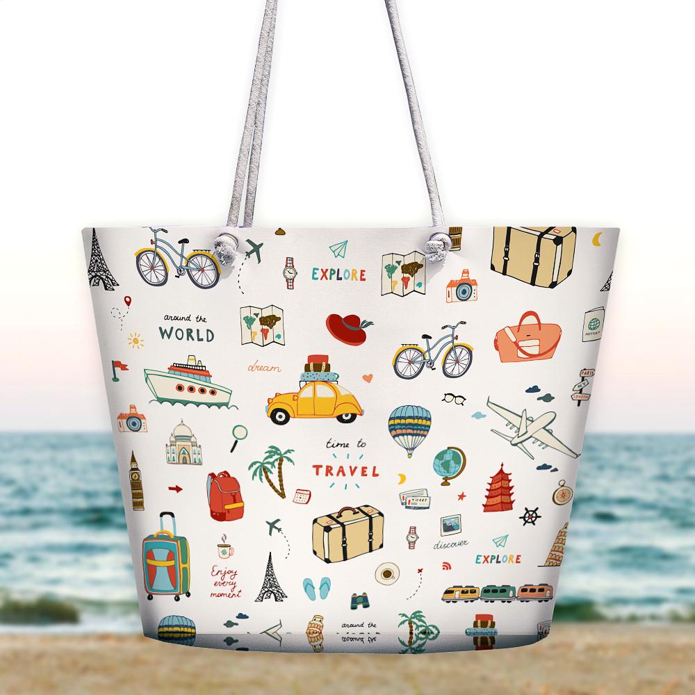 Пляжная сумка Presentville Malibu "Time to travel" (MAL_20J037)