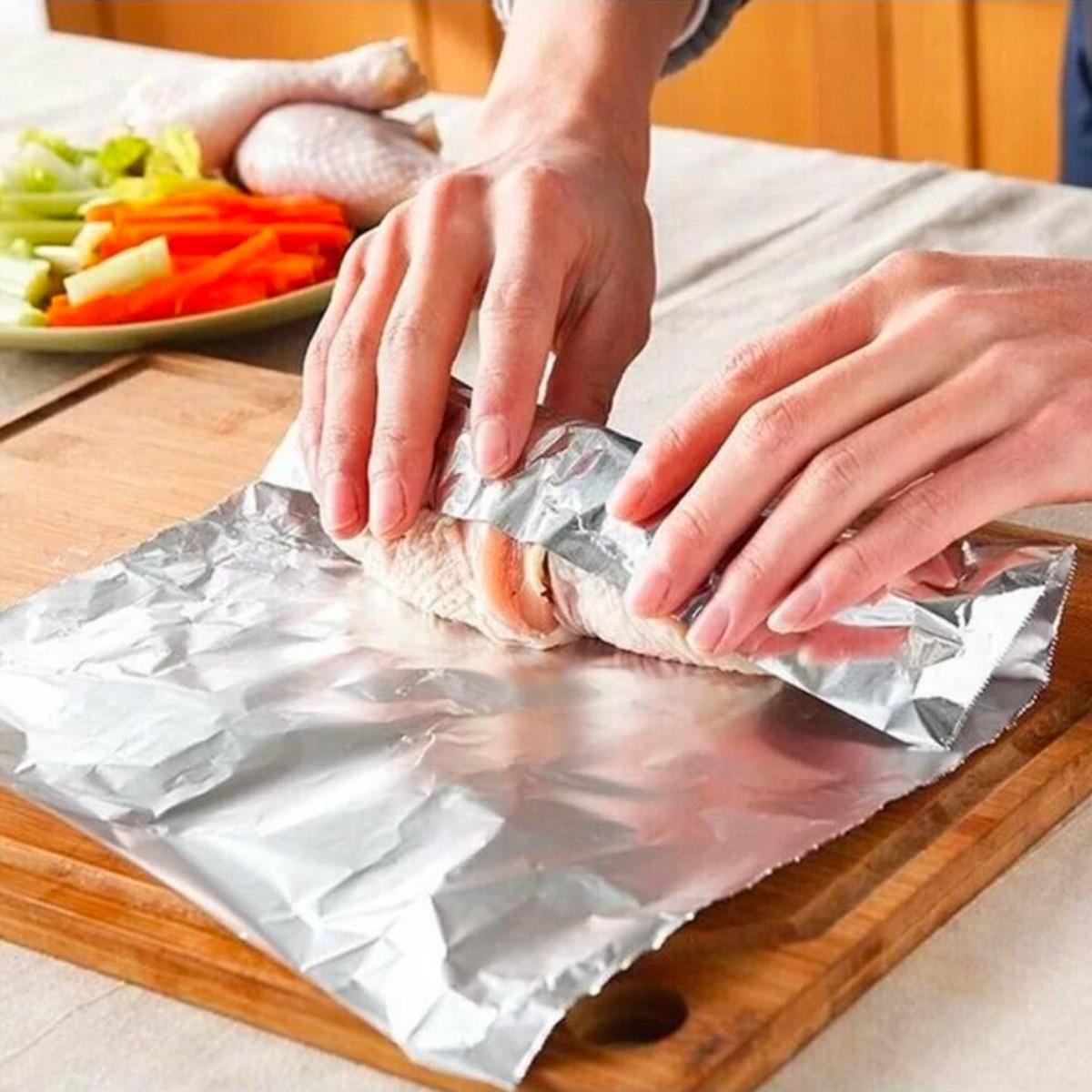 Фольга алюминиевая пищевая TOP PACK 44х150 м (TP2-111-1) - фото 3 Фольга алюминиевая пищевая TOP PACK 44х150 м (TP2-111-1) - фото 3