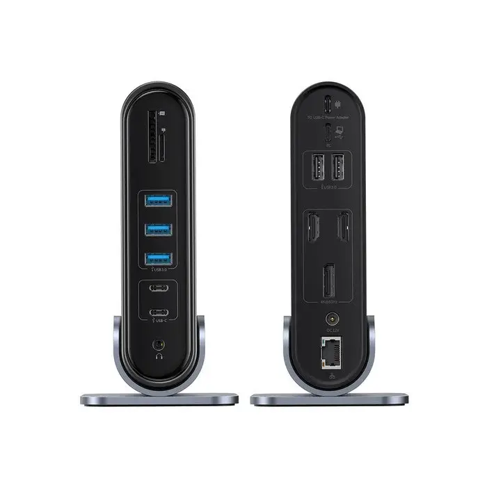 Хаб USB BASEUS UnionJoy 17-Port Triple-Display B00532304811-00 Grey - фото 5