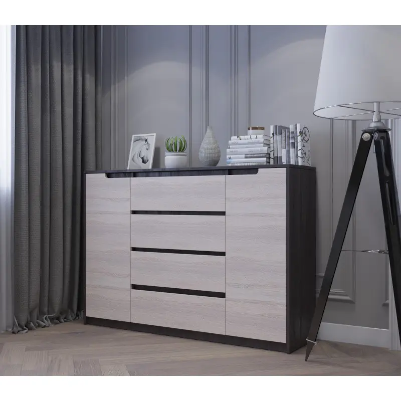 Комод Еверест Мікс-3 Венге темний/Дуб молочний (26813151) - фото 2 Комод Еверест Мікс-3 Венге темний/Дуб молочний (26813151) - фото 2