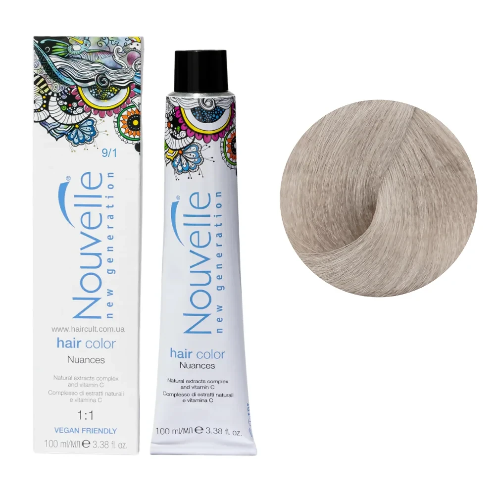 Фарба для волосся Nouvelle Hair Color 9/1 Попелястий блондин 100 мл