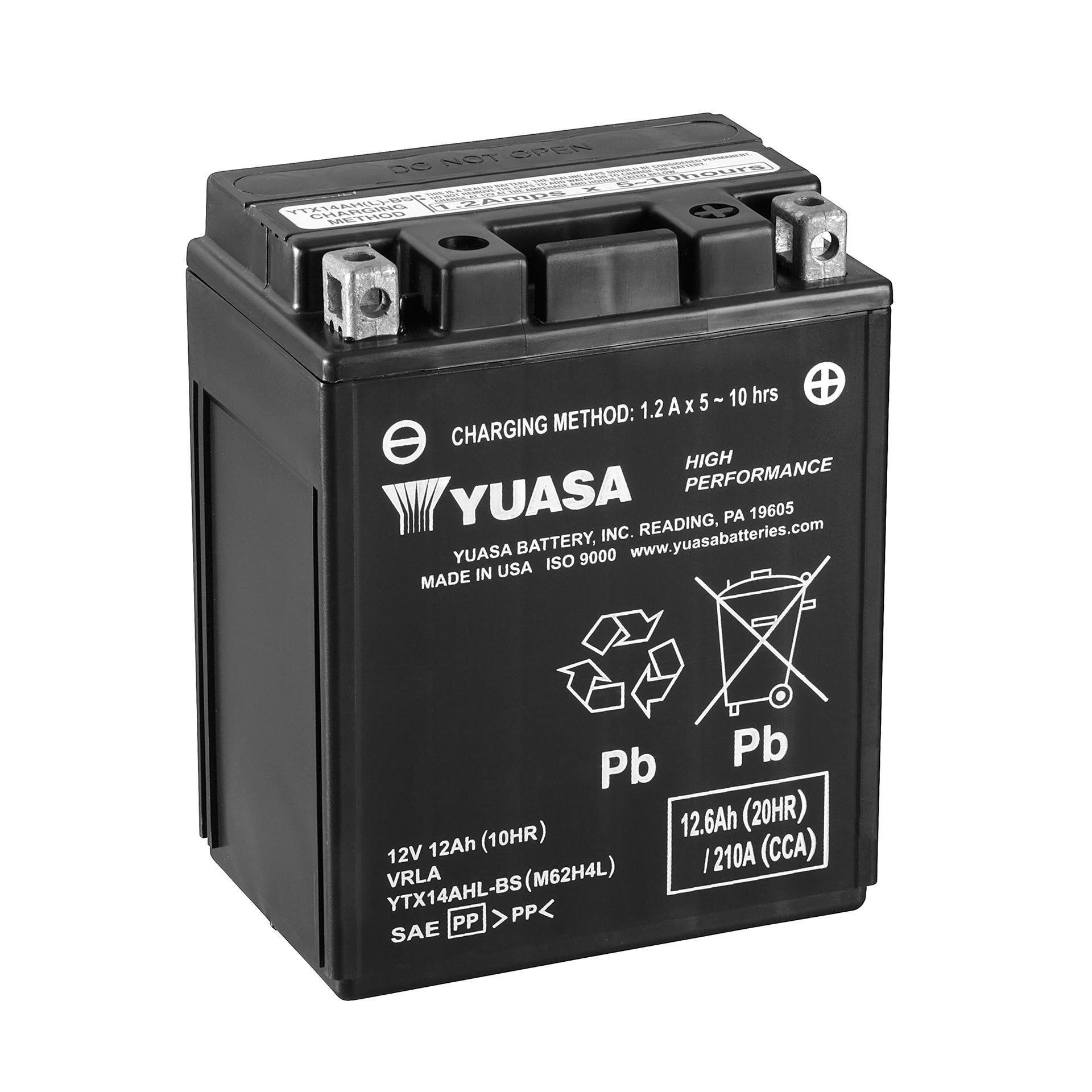 Аккумулятор Yuasa Мото YTX14 AhL-BS CP 12 V 12,6 Ah 210 A