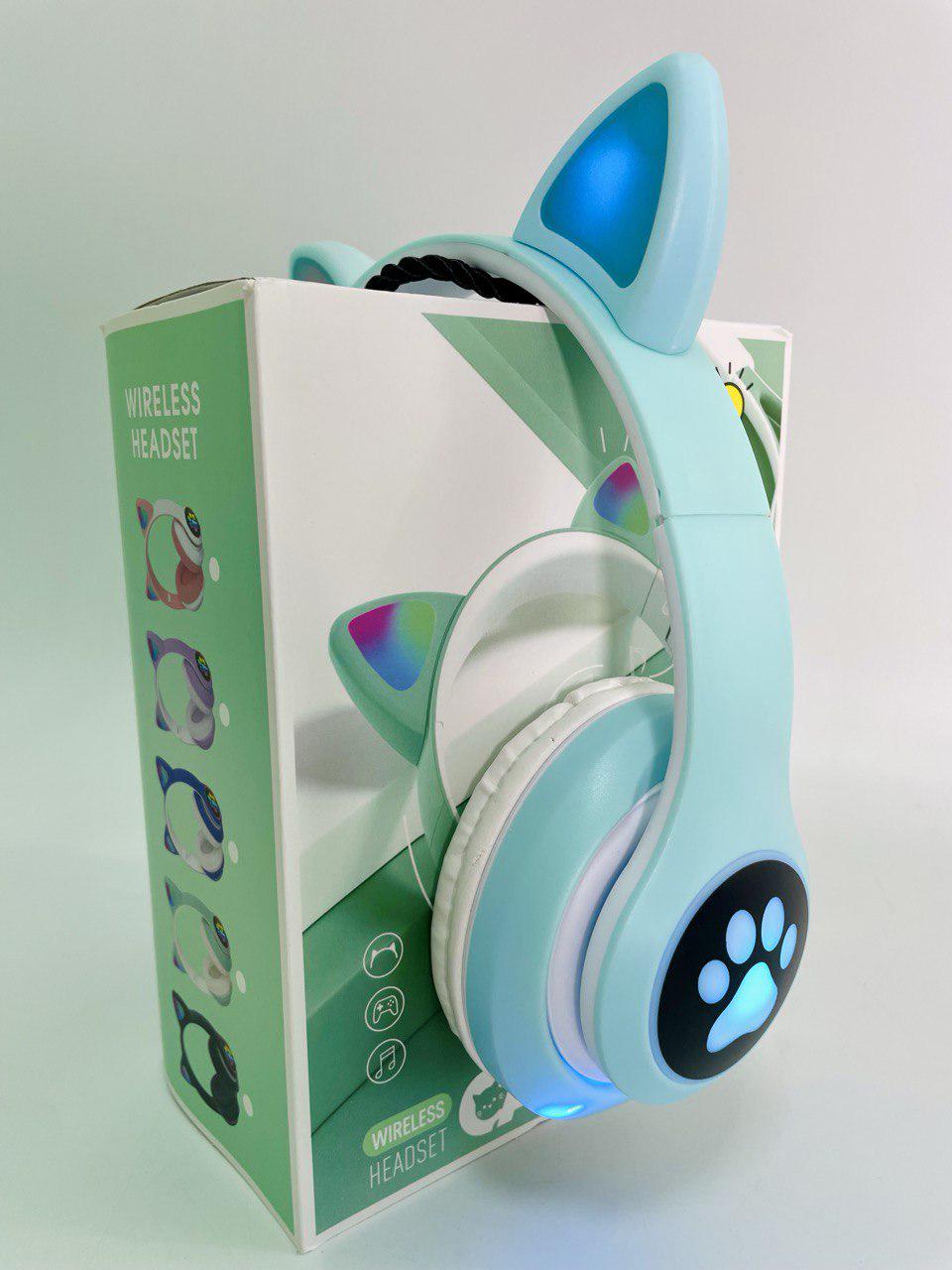 Навушники Котячі вушка С 53220 80 4 кольори/підсвічування/Bluetooth/радіо/мікро бездротові - фото 2 Навушники Котячі вушка С 53220 80 4 кольори/підсвічування/Bluetooth/радіо/мікро бездротові - фото 2