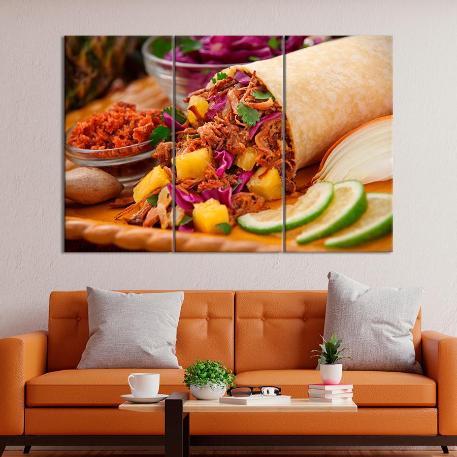 Настенний декор Мексиканский буррито с мясом 156x100 см (A460-3)