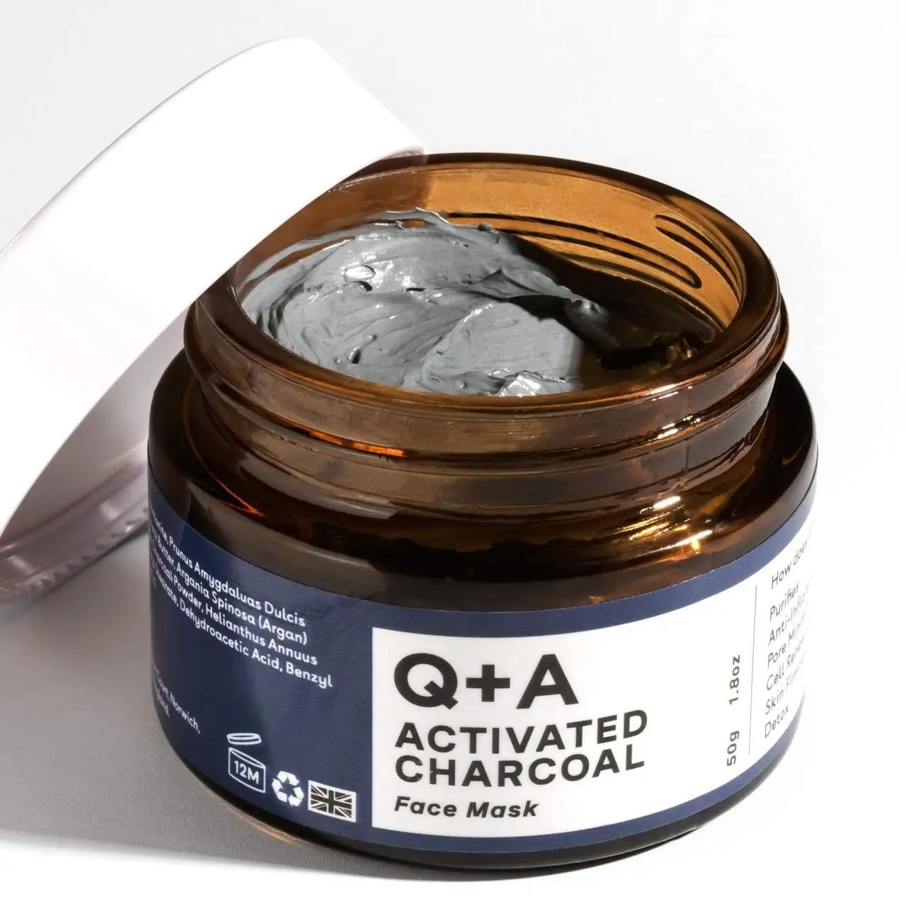 Маска для обличчя детокс Q+A Activated Charcoal Face Mask 50 г (10375659) - фото 2