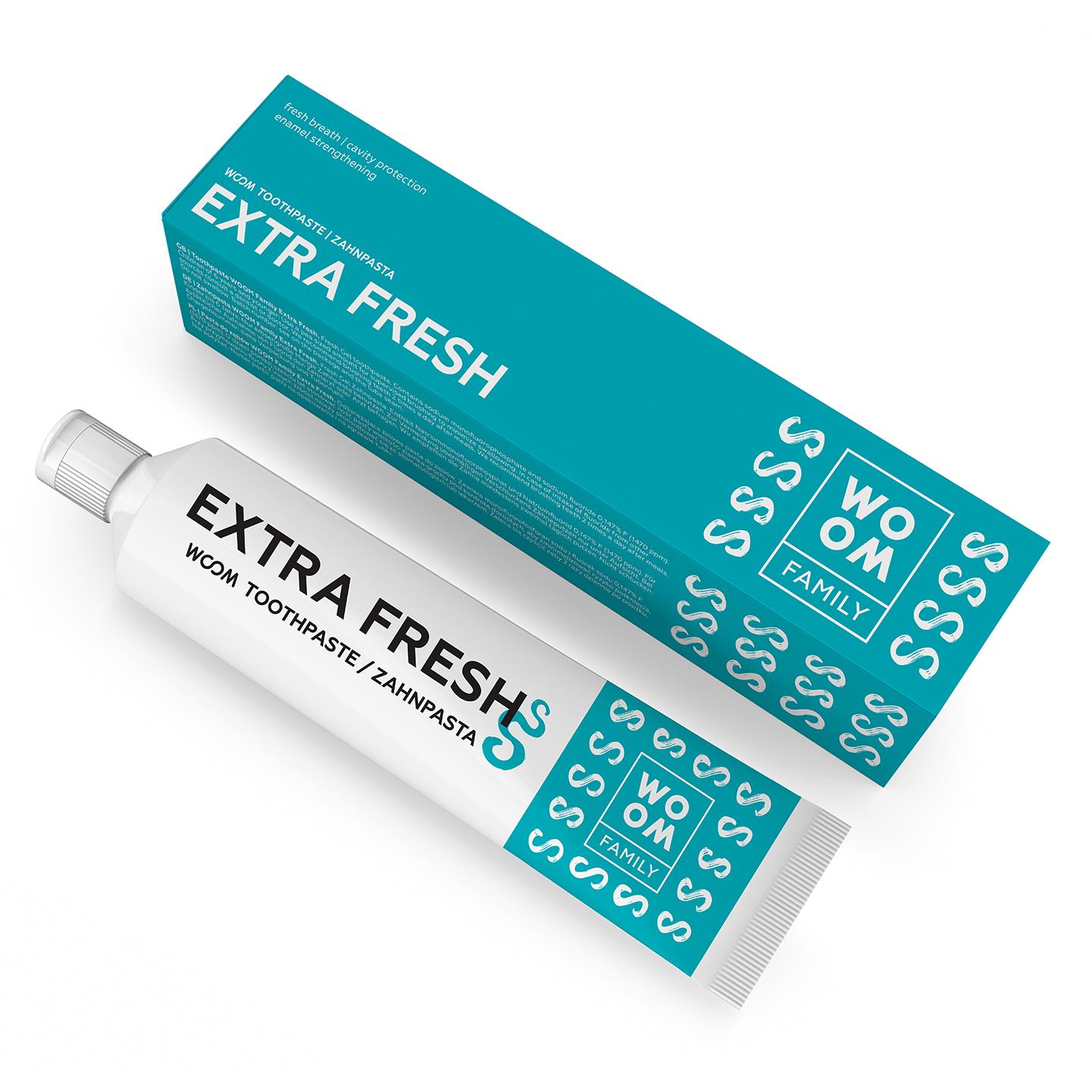 Зубная паста Woom Family Extra Fresh гелевая для комплексного ухода 75 мл (180353)