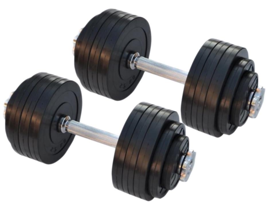 Гантели сборные прорезиненные Rn-Sport по 20 кг 2 шт.