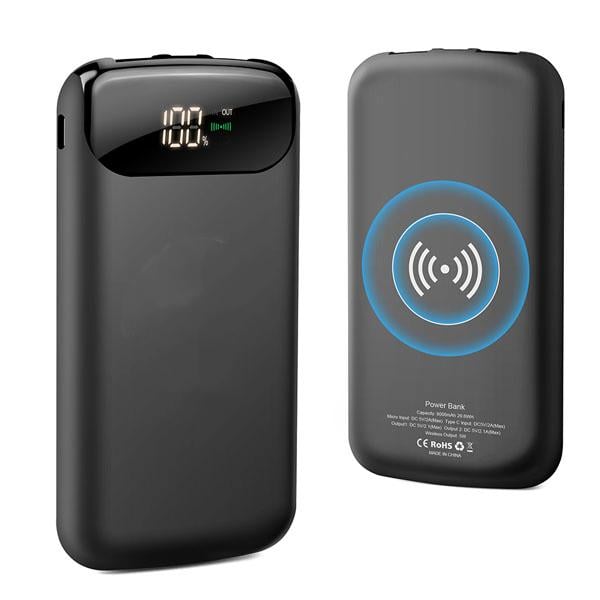 Повербанк Power Bank с беспроводной зарядкой Shine 8000 mAh Black - фото 2