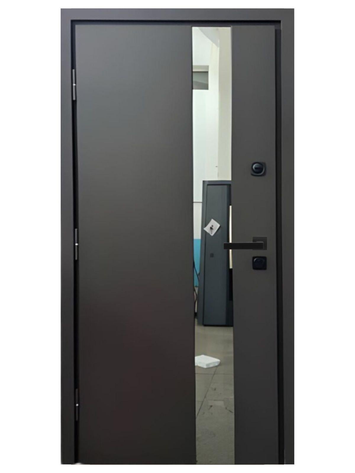 Двері вхідні Максимум NPL707 метал 8019 2040х960 мм Металік (92500458)