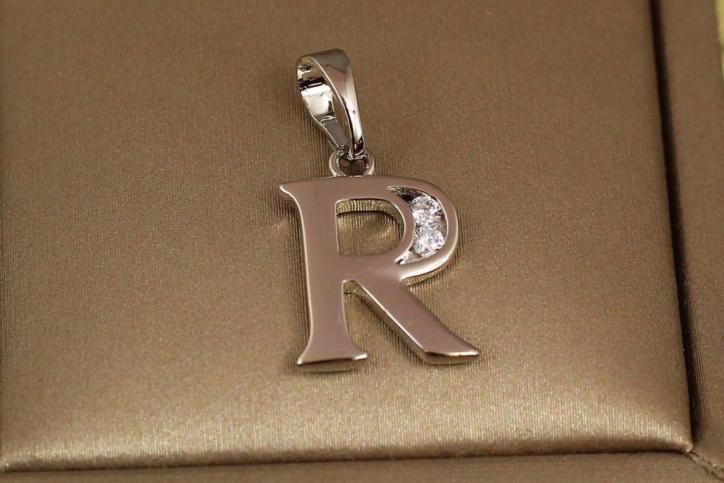 Кулон Xuping Jewelry Буква R 1,5 см Серебристый