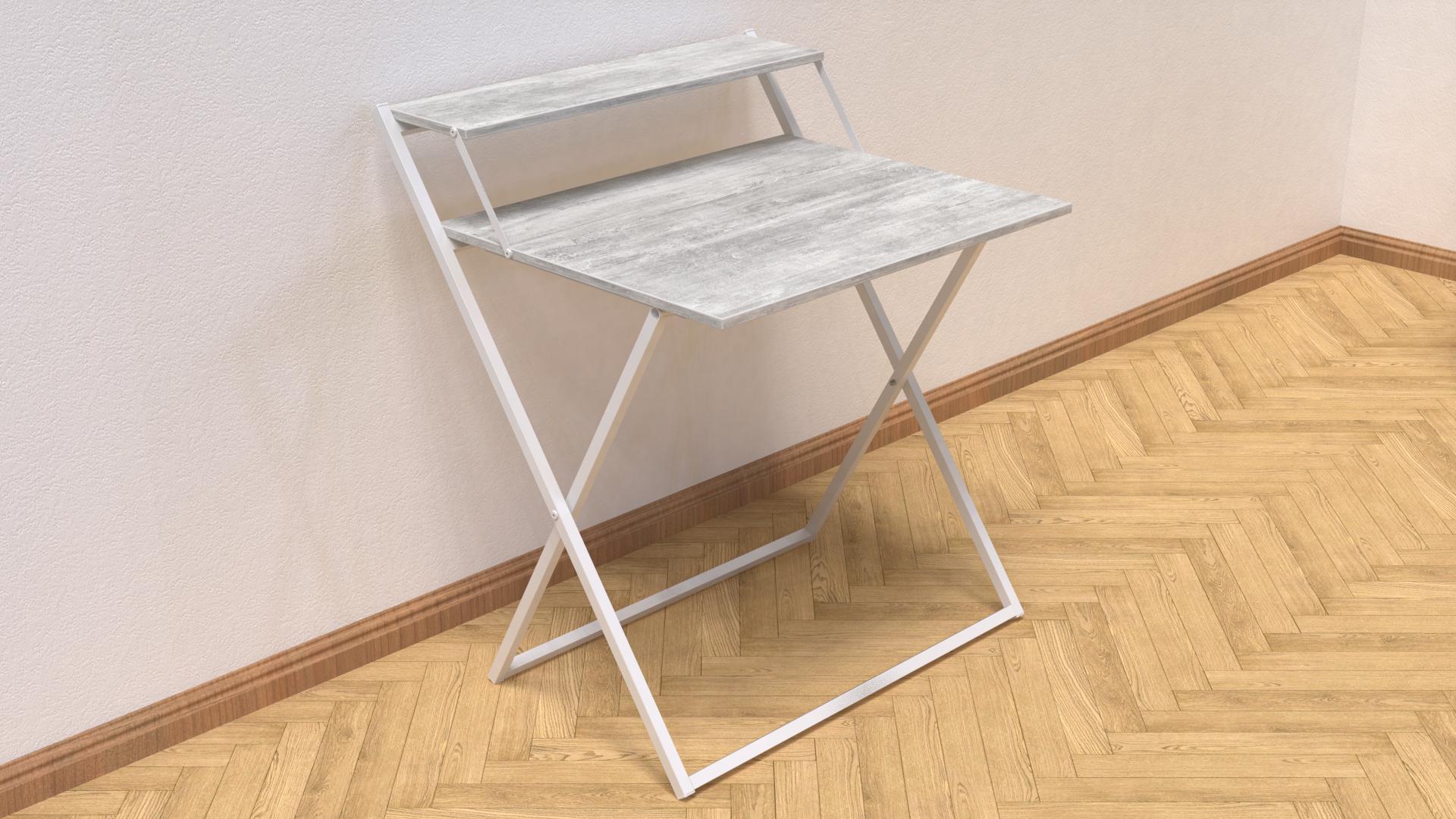 Стіл трансформер комп'ютерний Ferrum-decor Компакт 2 16 мм 750x790x720 мм метал Білий/ДСП Урбан Лайт (KOM214) - фото 1 Стіл трансформер комп'ютерний Ferrum-decor Компакт 2 16 мм 750x790x720 мм метал Білий/ДСП Урбан Лайт (KOM214) - фото 1