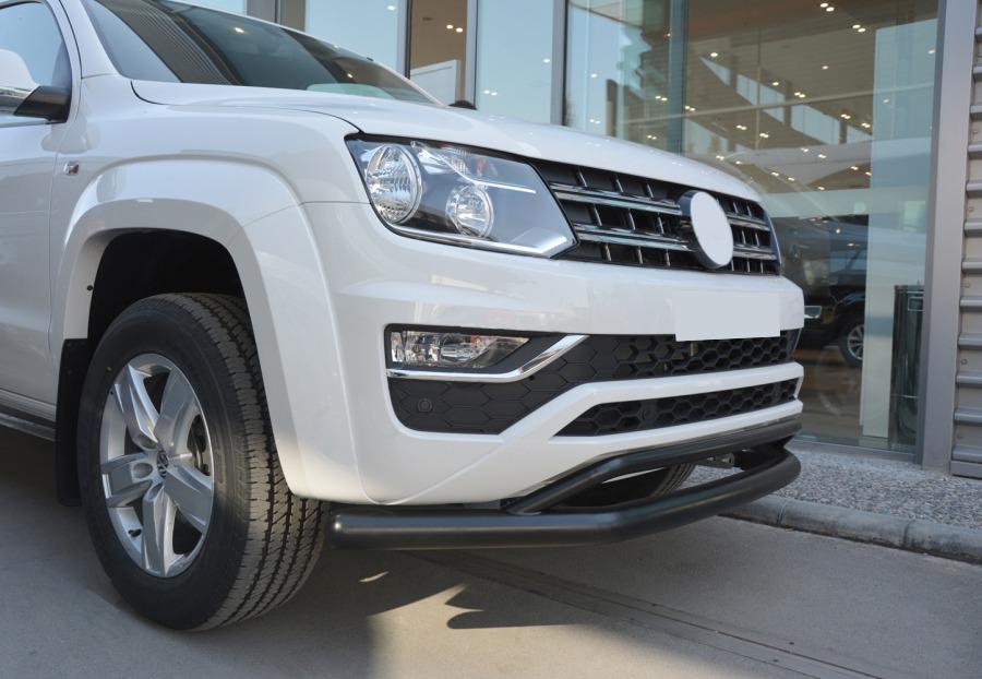 Передний ус двойной Vegas 2016-2021 CAN для Volkswagen Amarok 2010-2022 гг. нержавеющая сталь Черный